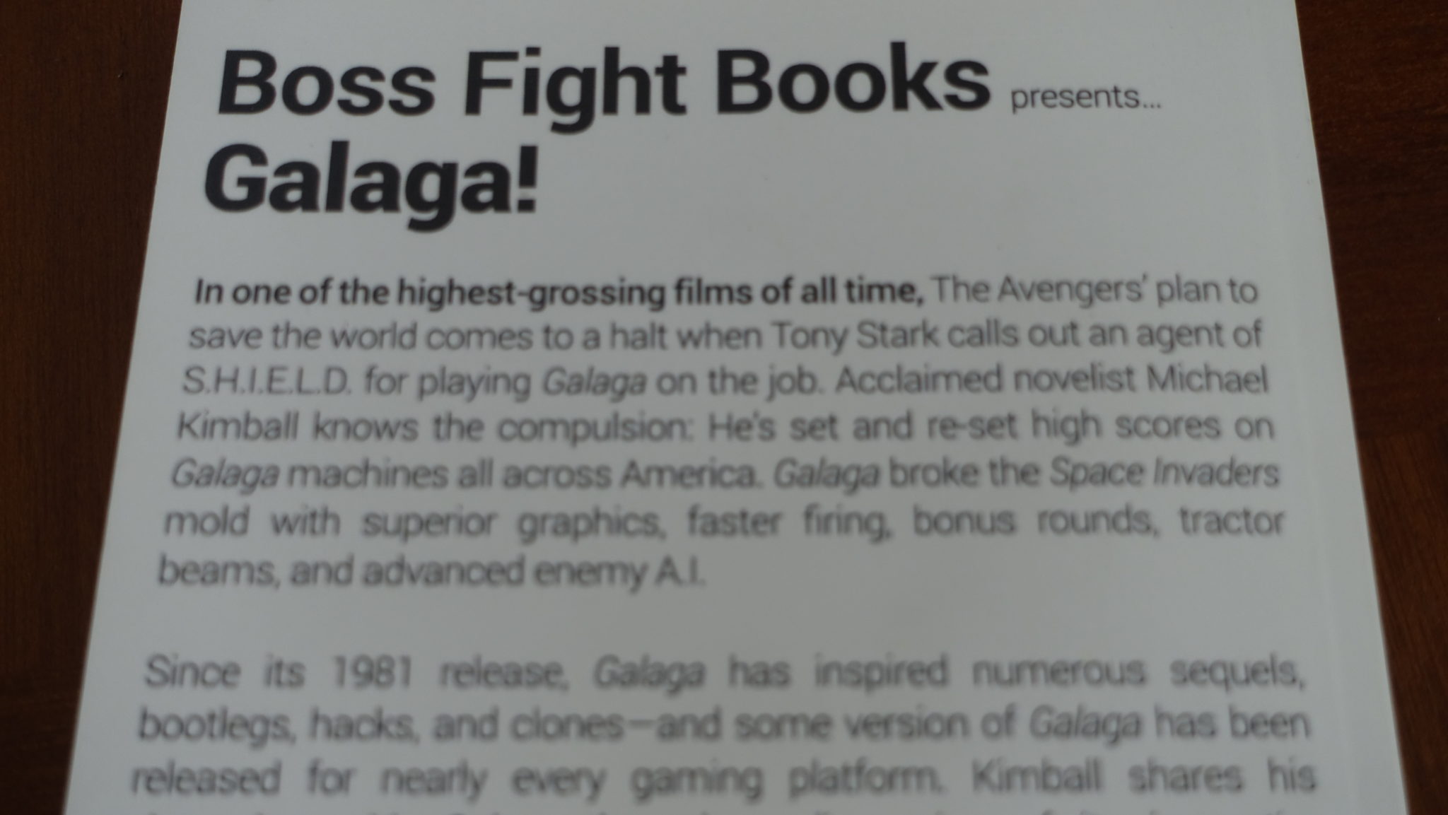 Boss Fight Books Galaga Review