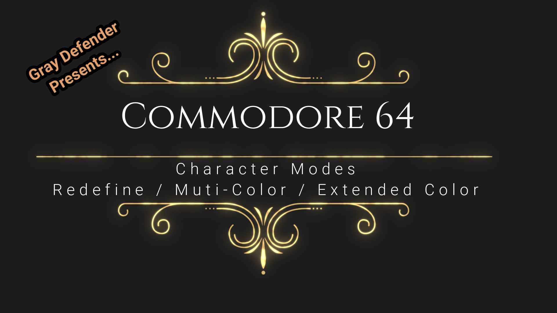 C64 Character Modes, Redefine / Muti-Color / Extended Color