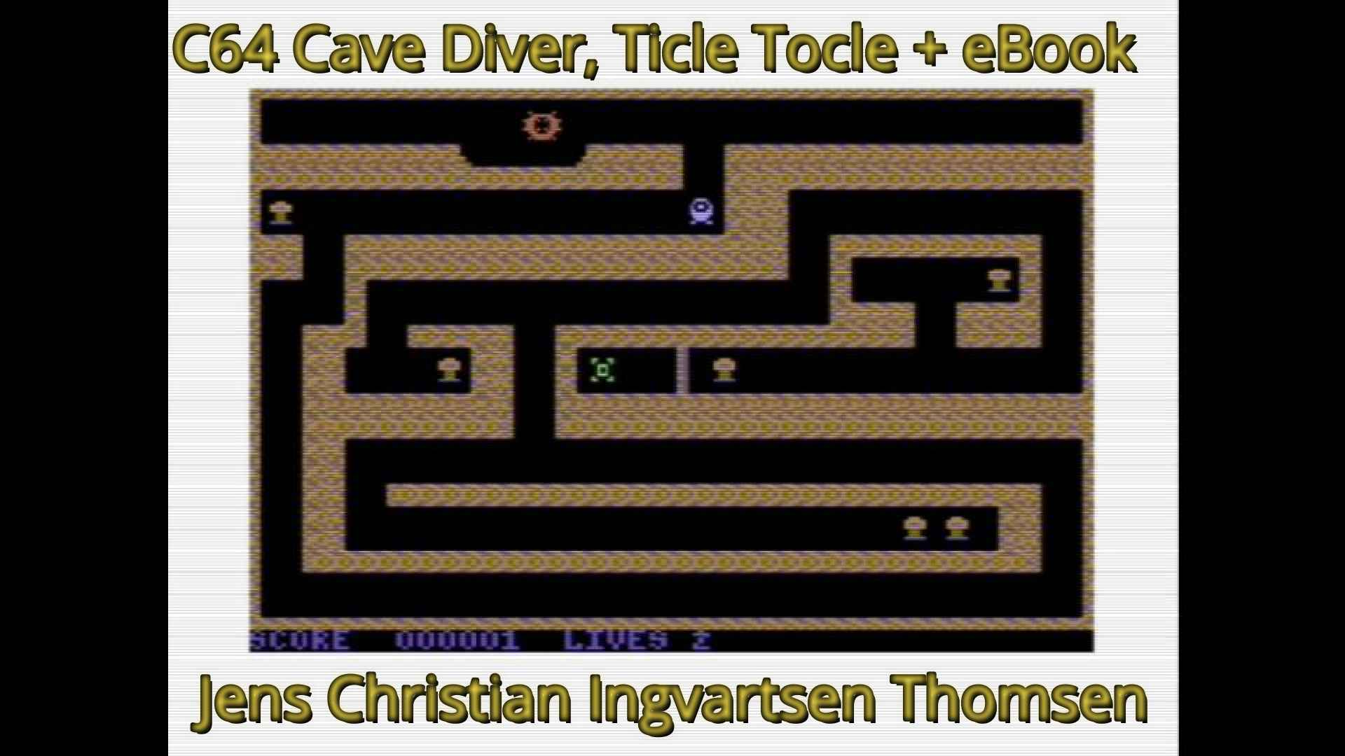 C64 Cave Diver + eBook by Jens Thomsen